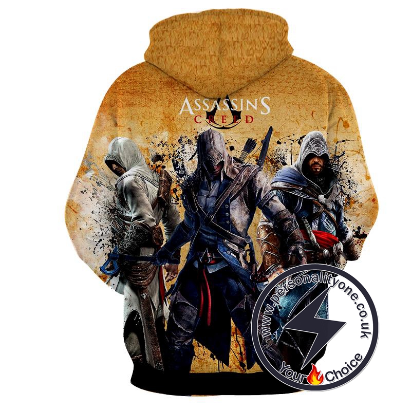 Assassin's Creed 3D - Altair Connor & Ezio - Assassin's Creed Hoodies